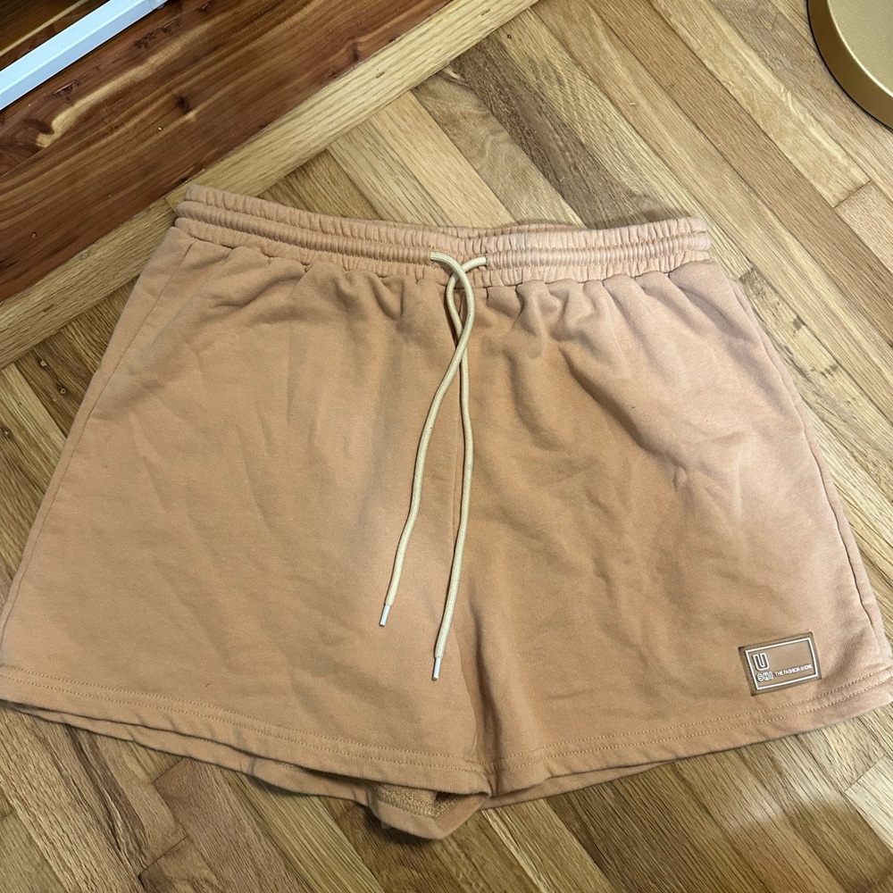 SHEIN Light Brown Drawstring Shorts - Large